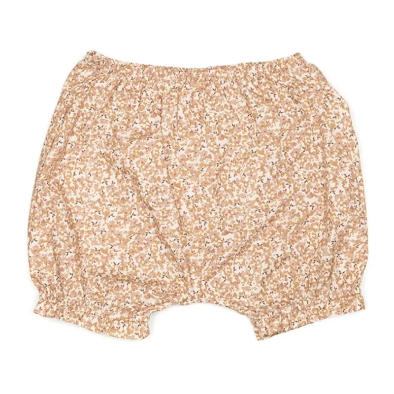 Linen Women Shorts for Breathable Comfort in Hot WeatherHuttelihut Bloomie Shorts Print Mustard