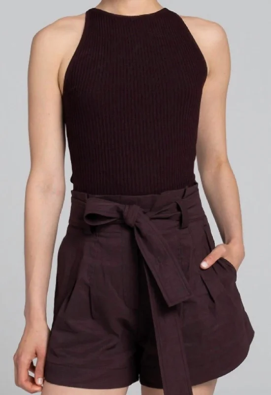 Cuffed Women Shorts for a Laid - Back and Trendy LookJoey Short In Medjool