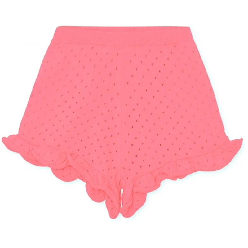 Belted Women Shorts to Enhance the WaistlineKonges Sløjd Cypres Frill Strawberry Pink Shorts