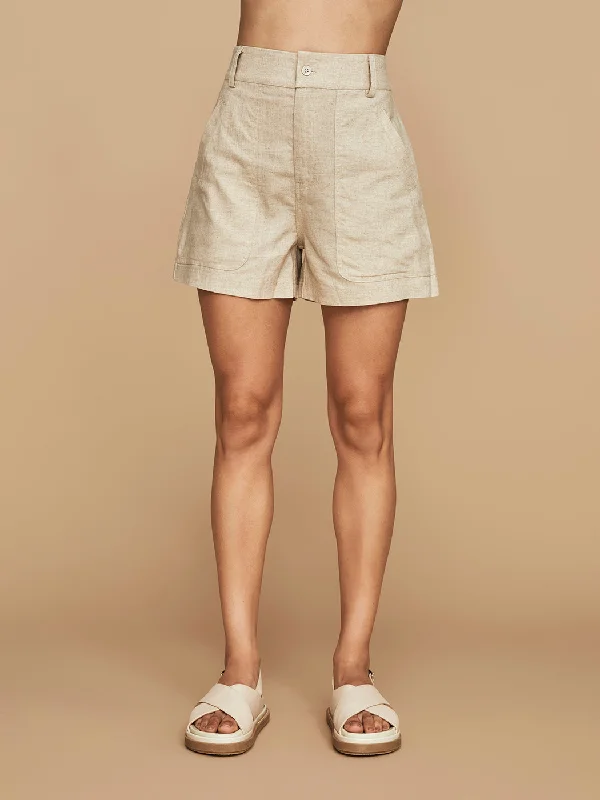 Linen Utility Short - Tan