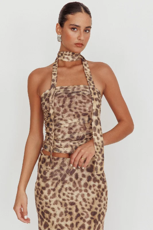 Thermal - lined strapless top for cooler summer eveningsMeet Up Strapless Top Leopard Thermal - lined strapless top for cooler summer eveningsMeet Up Strapless Top Leopard