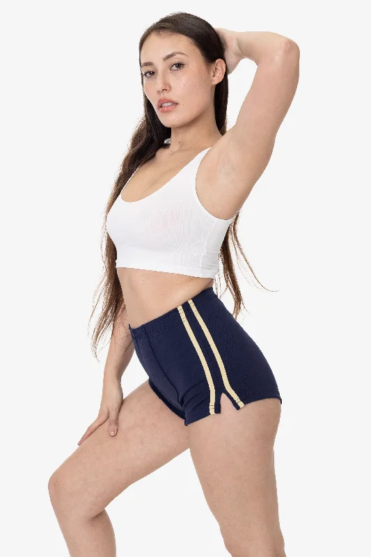Cargo Women Shorts with Multiple Pockets for FunctionalityRNI3001 - Nylon Interlock Cheer Stripe Shorts