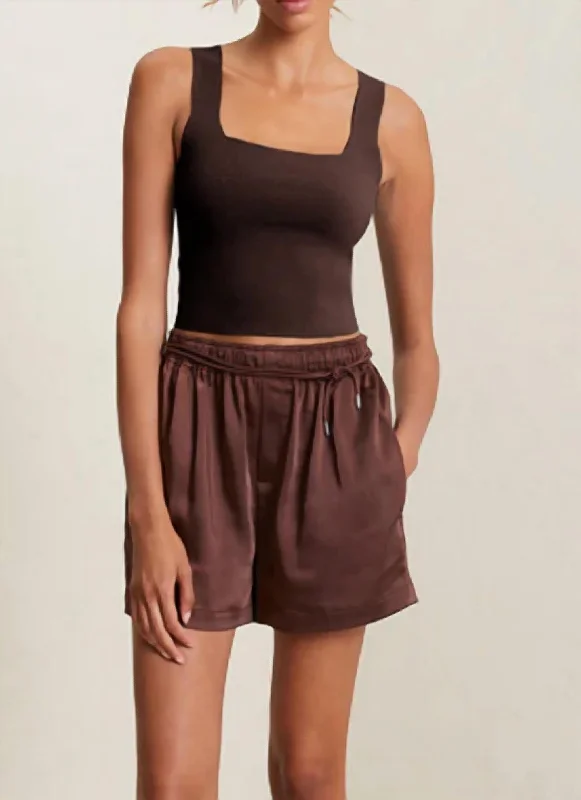 Plus Size Women Shorts with a Comfortable and Stylish FitRyan Short In Caffe