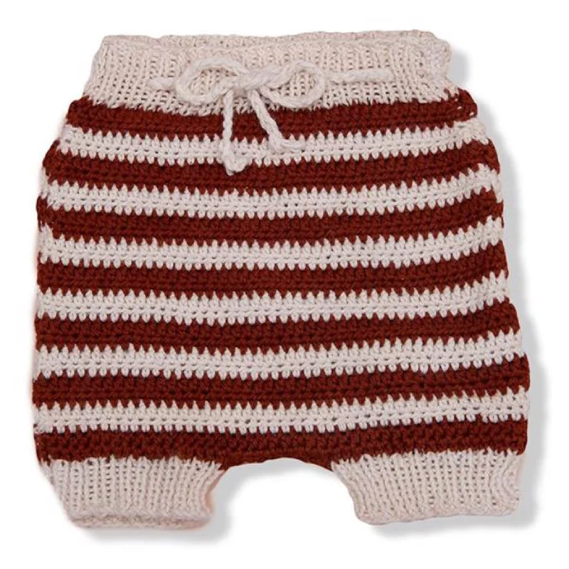 Belted Women Shorts to Enhance the WaistlineShirley Bredal Striped Summer Shorts Cream White/Rust