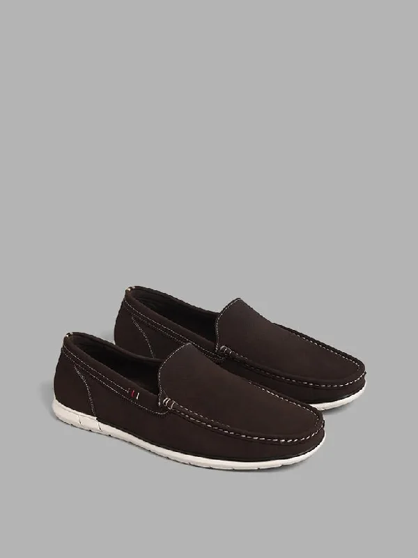 SOLEPLAY Chocolate Brown Slip-On Loafers