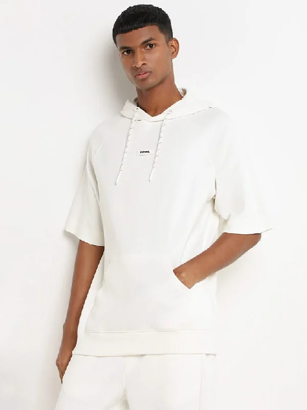 Linen Women Shorts for Breathable Comfort in Hot WeatherStudiofit White Cotton Relaxed Fit Hoodie