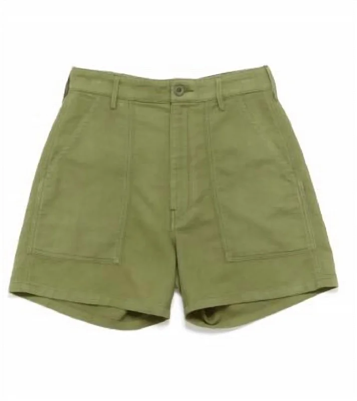 Linen Women Shorts for Breathable Comfort in Hot WeatherVendetta Short In Army