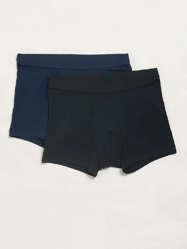 Cargo Women Shorts with Multiple Pockets for FunctionalityWES Lounge Teal Cotton Trunks - Pack of 2