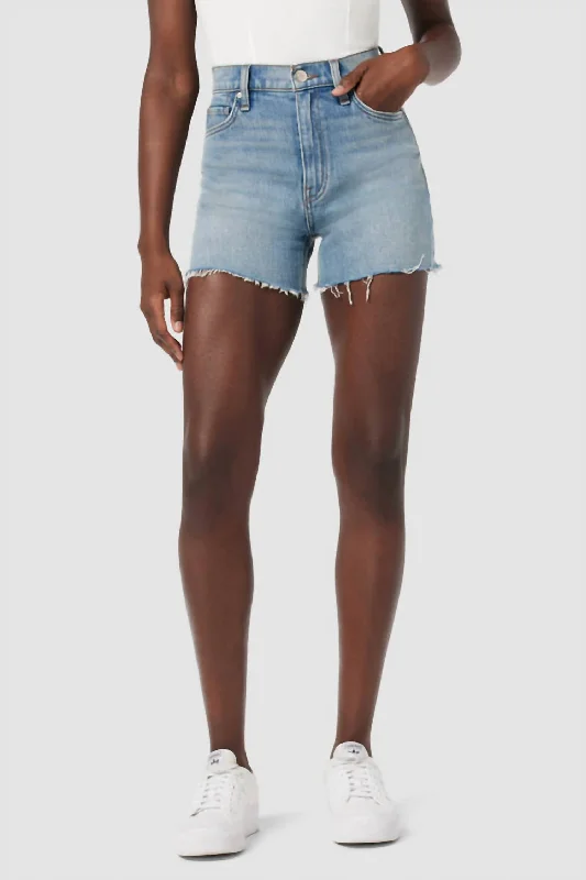 Ruffled Hem Women Shorts to Add a Feminine TouchWomen's Harlow High Rise Short In Ocean Air Ruffled Hem Women Shorts to Add a Feminine TouchWomen's Harlow High Rise Short In Ocean Air